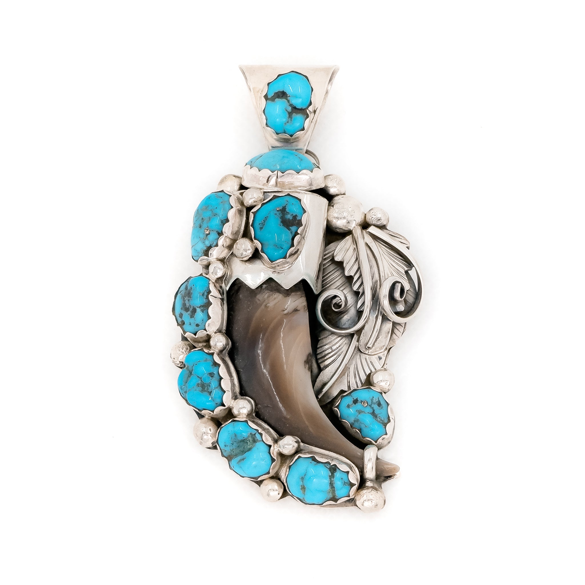 Turquoise bear hot sale claw pendant