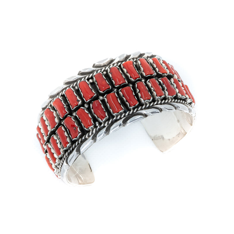 Unique Sterling Silver and Coral bracelet.