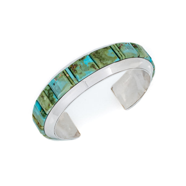 Sonoran Gold Turquoise Mosaic Inlay Cuff Bracelet