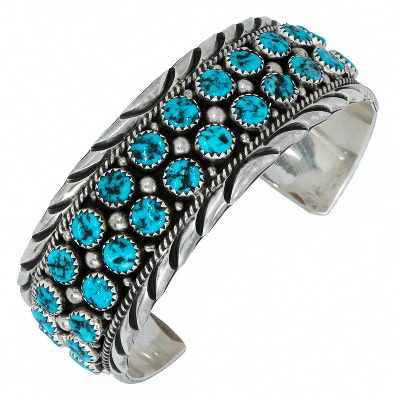 Sleeping Beauty Turquoise 2-Row Cuff Bracelet