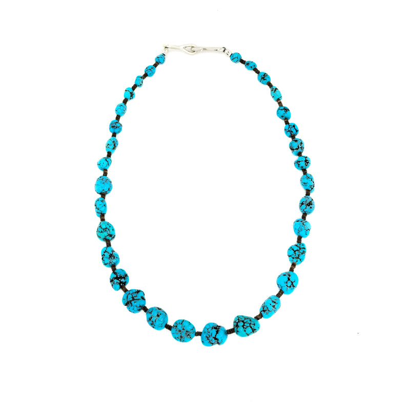 Sonoran Nugget Turquoise and Shell Heishi -- 19" Necklace