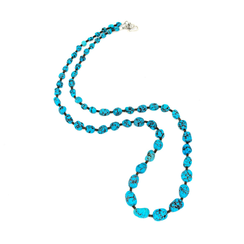 Sonoran Nugget Turquoise and Shell Heishi -- 32" Necklace