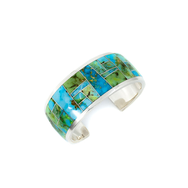 Sonoran Mountain Turquoise Inlay Cuff Bracelet