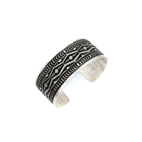 Sterling Silver Hand Stamped Cuff Bracelet