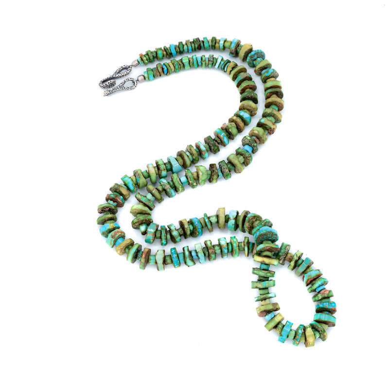 Sonoran Mountain Turquoise Disc Bead 32" Necklace